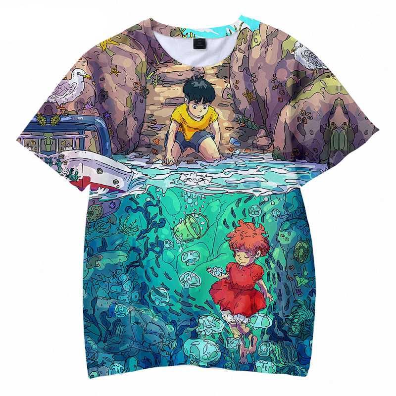 WYeter Ponyo On The Cliff Childrens Soft Short Sleeve Tshirt Black WYeter Ponyo On The Cliff Childrens Soft Short Sleeve Tshirt Black
