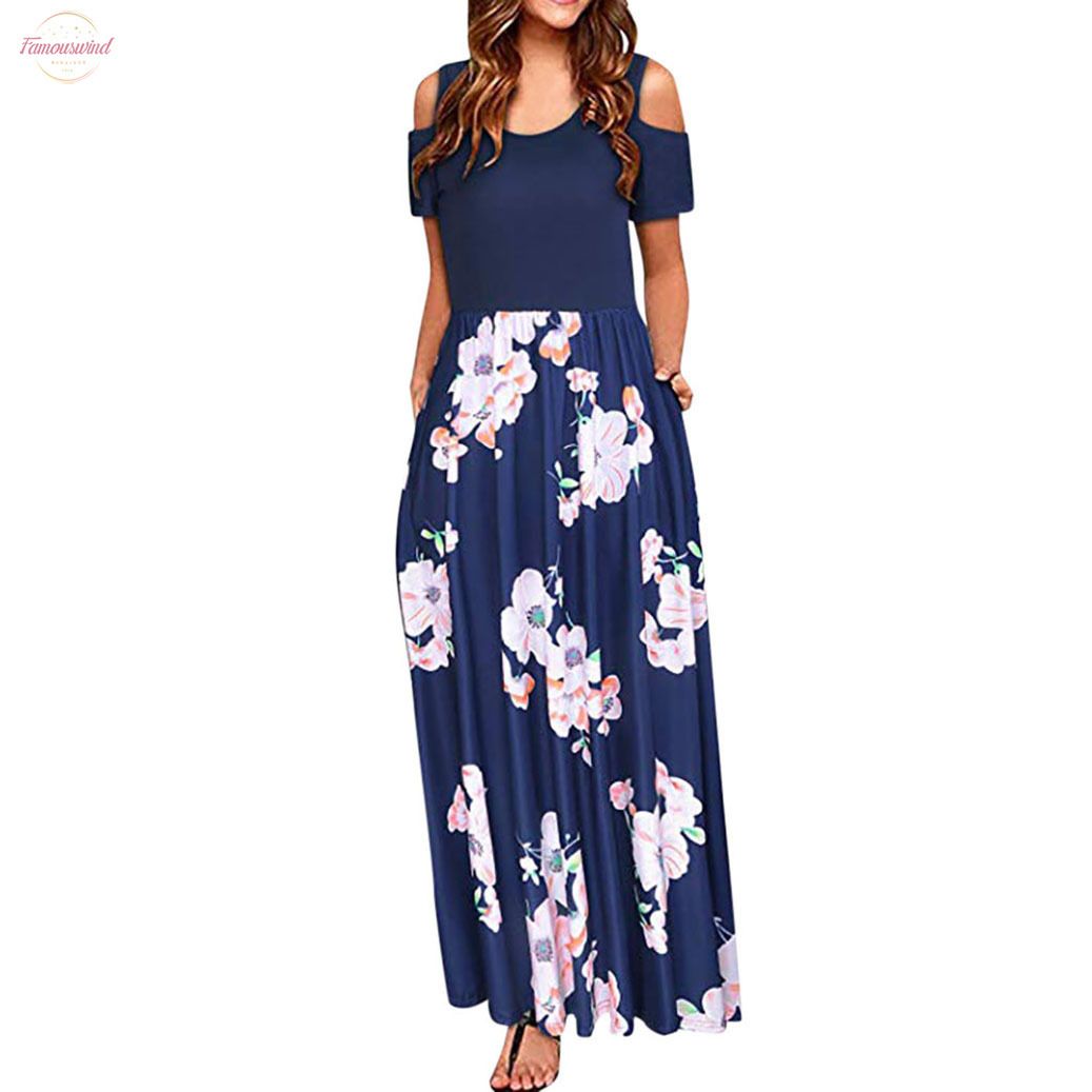 women's cold shoulder summer dresses
