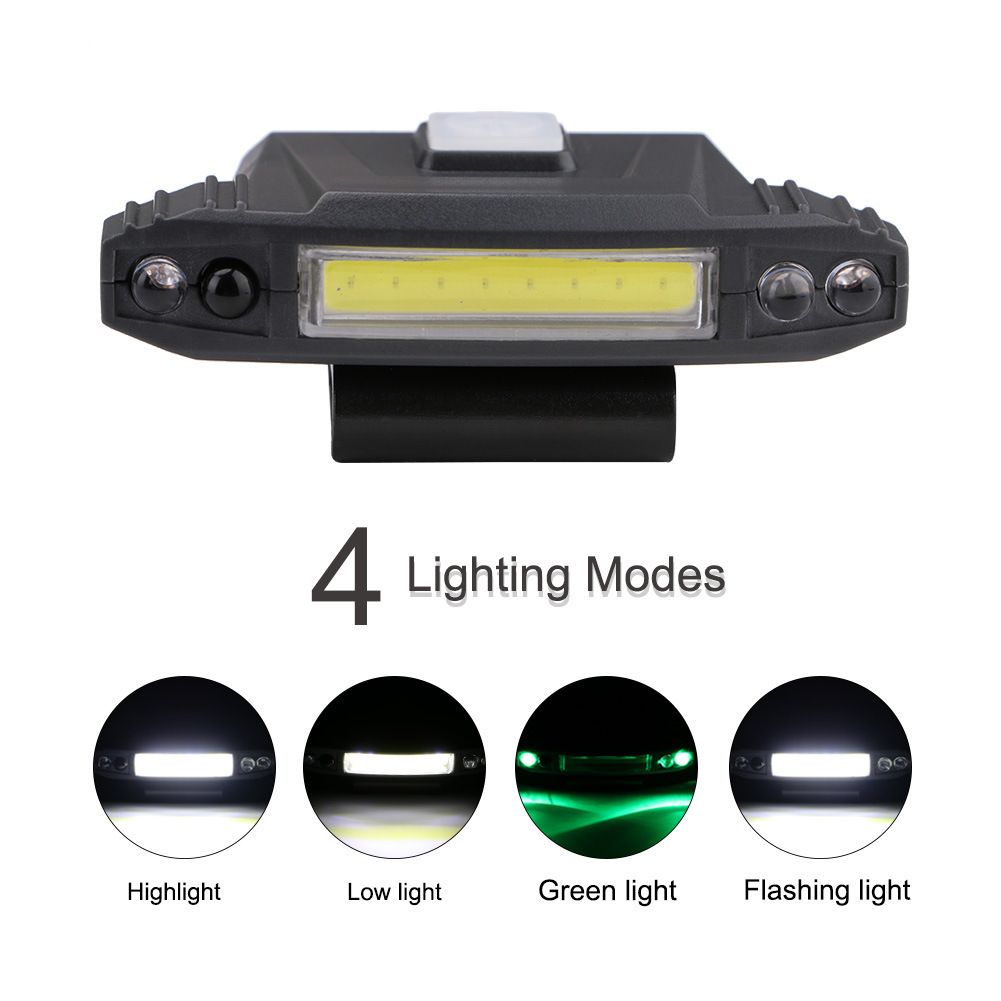 Modes USB Rechargeable Cap Clip Light 