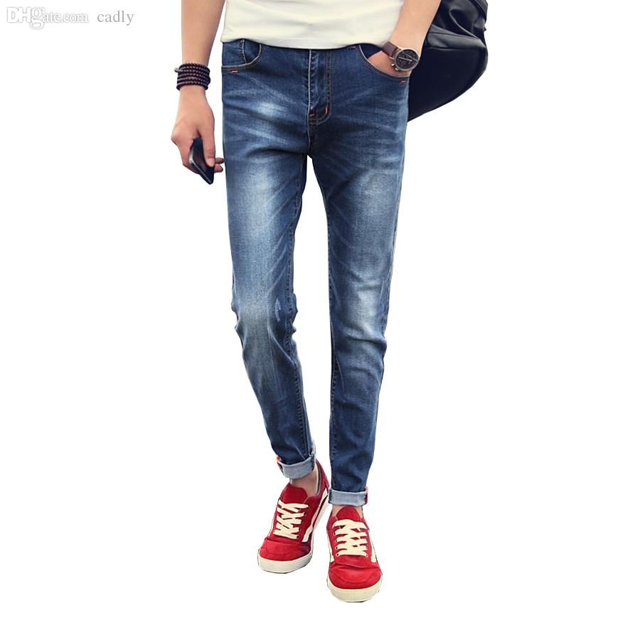 2020 Wholesale Mens Jeans Skinny Jeans MenWhite Jeans Men Cuffs