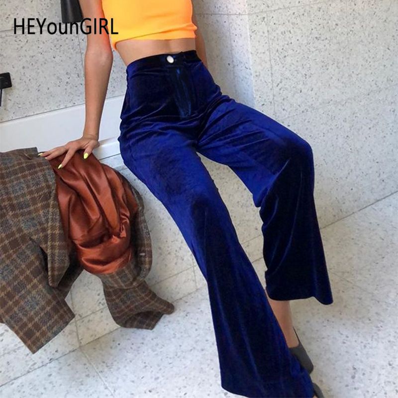 high waisted velvet bell bottoms