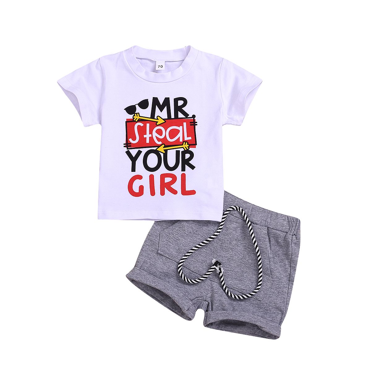 2pcs Toddler Baby Boys Girl Kids Cotton Clothes T-shirt Tops+Pants Outfits Set