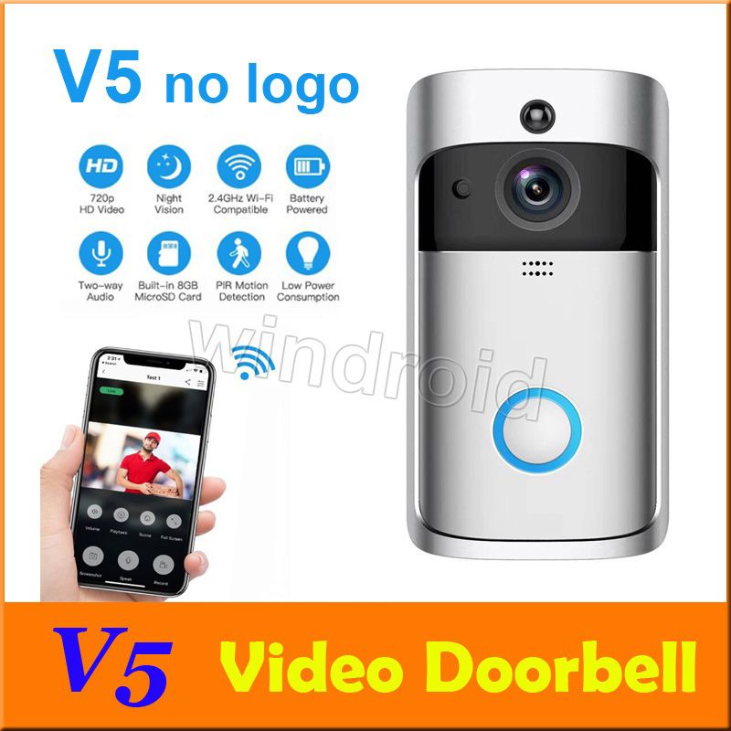 2020 Wifi Video Doorbell V5 Smart Home Door Bell Chime 720P HD Camera