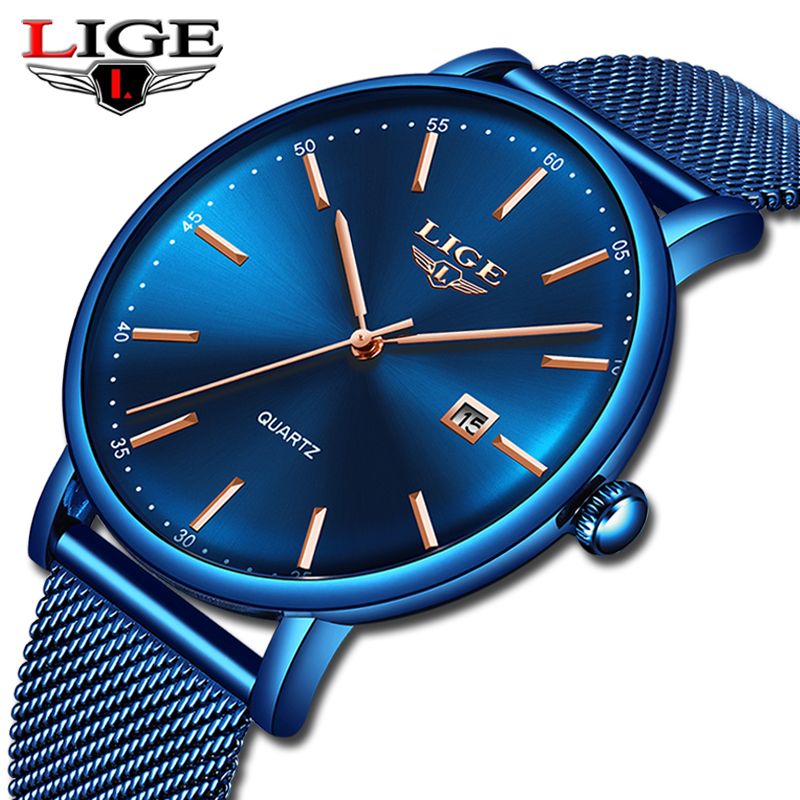 Acquistare LIGE Nuovo Mens Watches Top Orologio Sportivo Slim Mesh Data  Impermeabile Orologio Al Quarzo Gli Uomini Blue Clock Relogio Masculino  Economico | Consegna Veloce E Qualità | It.Dhgate