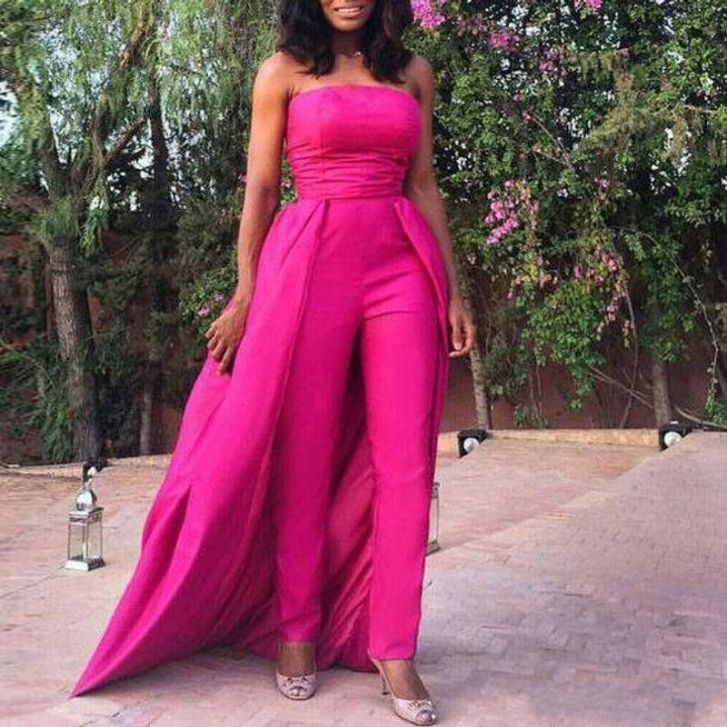 hot pink formal jumpsuit