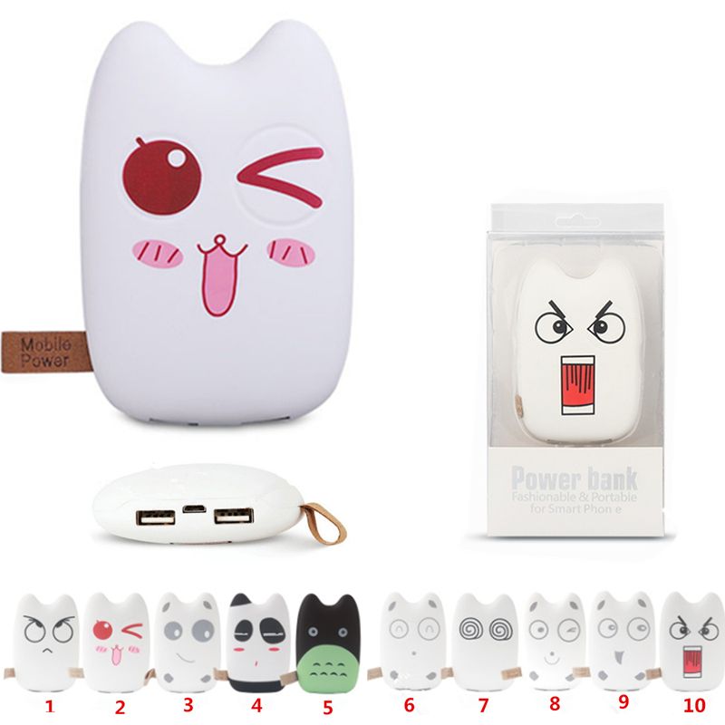 2020 Power Bank 12000mAh Portable Cute Cat Power Bank Cartoon