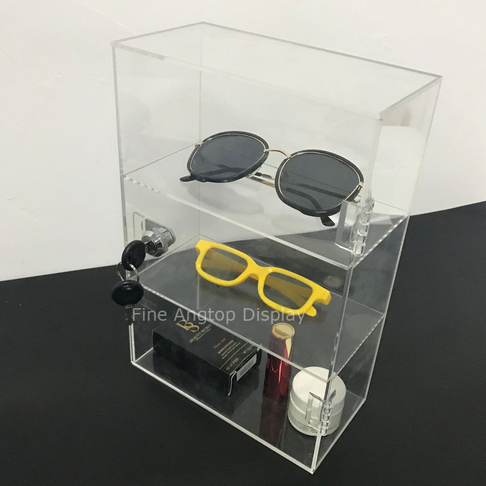 3 Compartment Acrylic Sunglasses Eyewear Display Case Storage