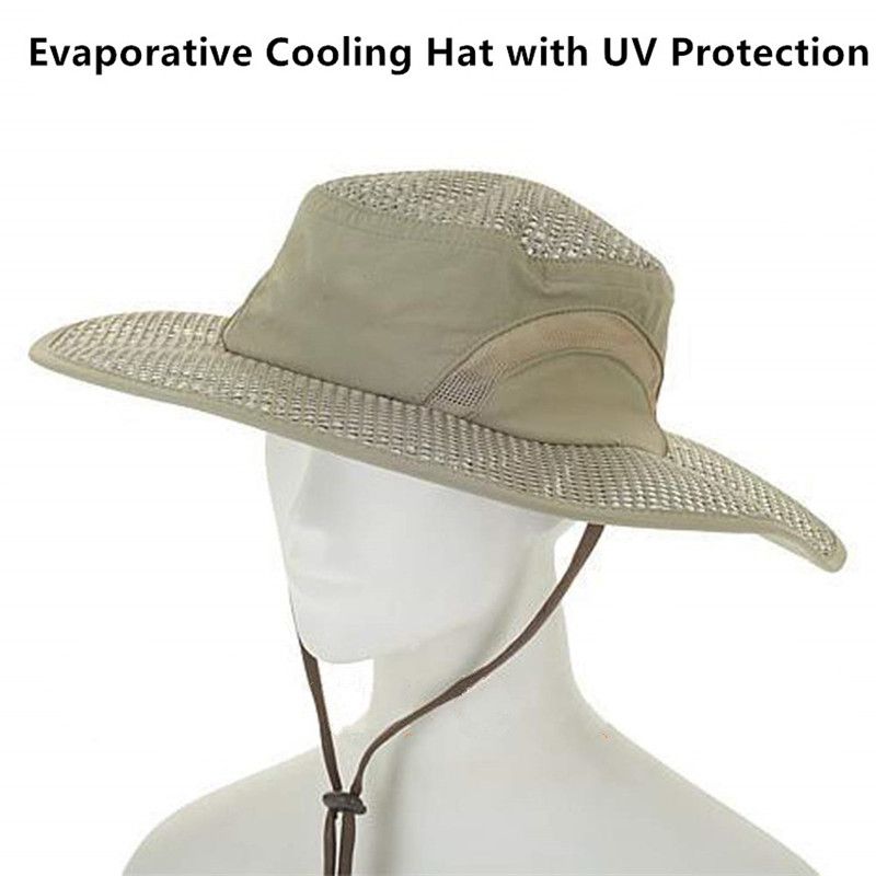 Warm wind Sun Hat Mens Sun Hat Sun Visor Hat UV Sun Hat Sunscreen Cooling Air Conditioning Cap Ice Cap