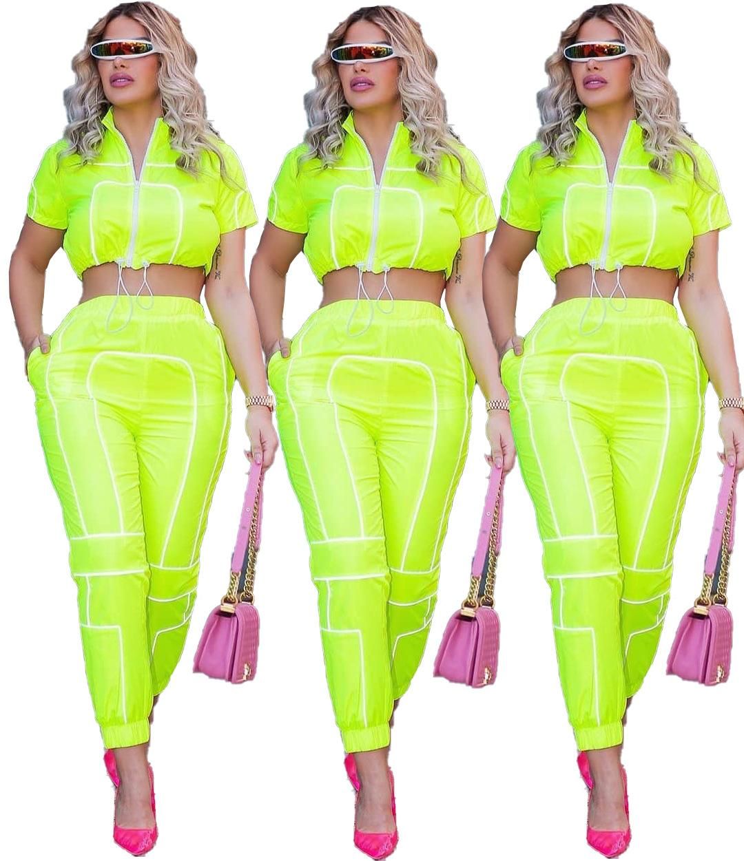 neon green sweatsuit