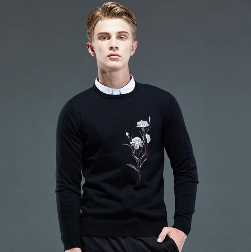 Mens Designer Sweater Casual Round Neck 