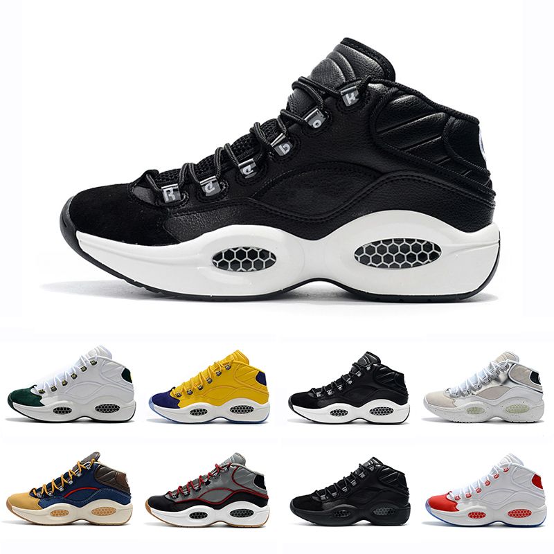 allen iverson shoes black and white