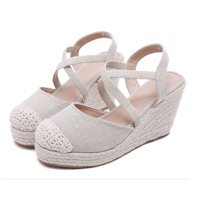 beige platform espadrilles