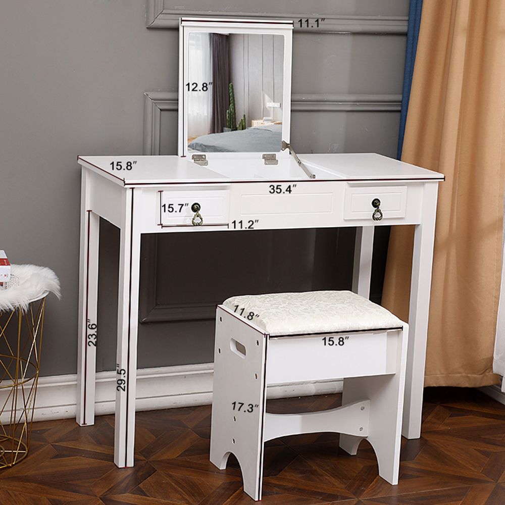 white dresser desk