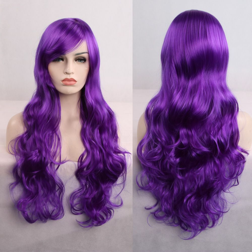 perruque violette cosplay