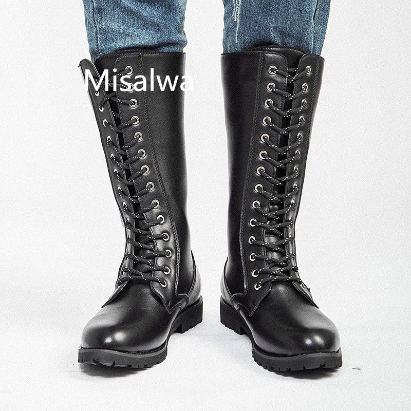 mid calf lace up boots