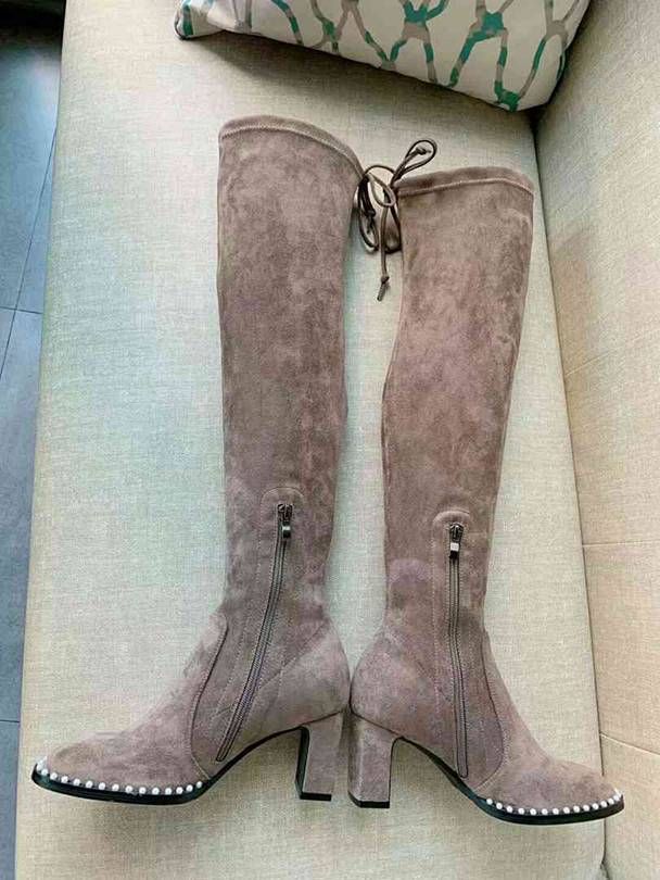 ladies designer knee high boots