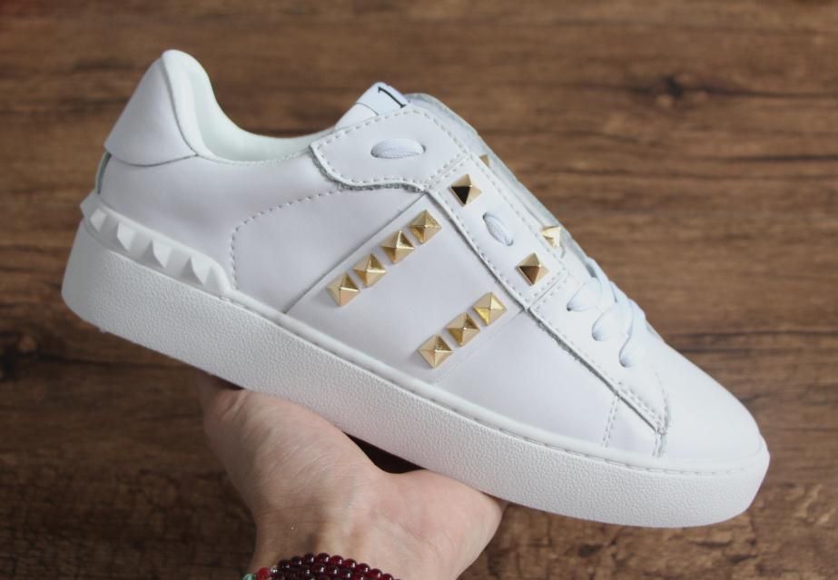 white and gold designer shoes