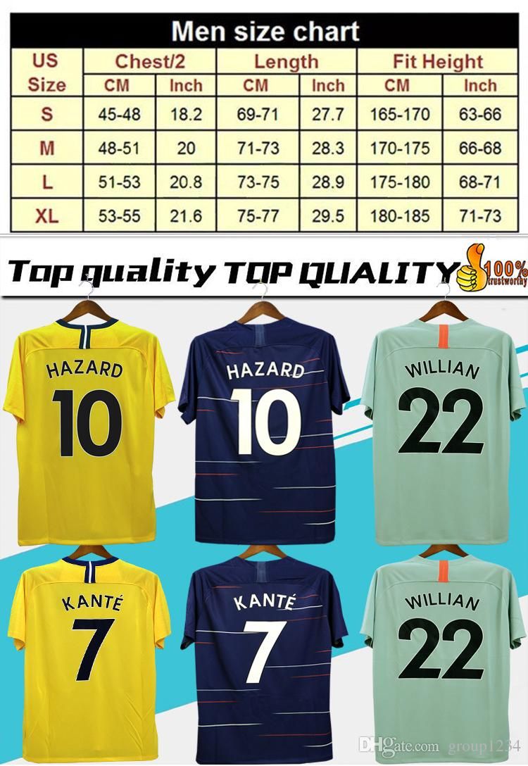 Dhgate Jersey Size Chart