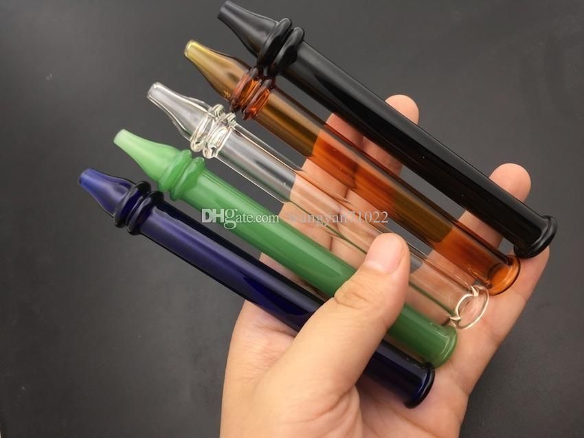 Sigara Aksesuarları toptan ucuz 4.7inch renkli Filtre İpuçları Tester cam Straw Tüp Cam Su Boruları