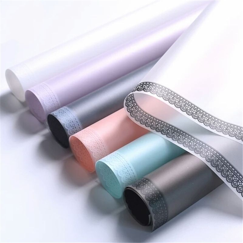 Lace Style Flower Waterproof Wrapping Paper Packaging Gift Wrapping