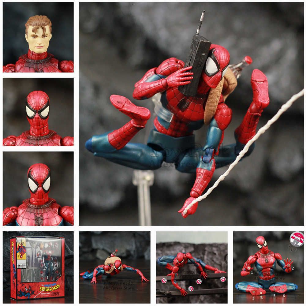 Mafex  Marve Hero Spider-man Amazing  Action Figure Model Toys Comic Ver.6" 