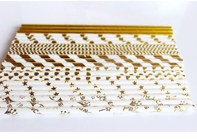 Satin Al Yildiz Kalp 25 Adet Sicak Damgalama Altin Varak Cizgili Kagit Saman Altin Beyaz Tek Kullanimlik Straw Dogum Gunu Dugun Parti Olay Icme Payet Tl10 4 Dhgate Comda