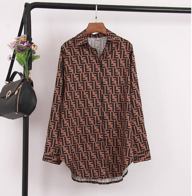 Fieer Mens Bussiness Fit Print Lapel Collar Long Sleeve Tops Shirt