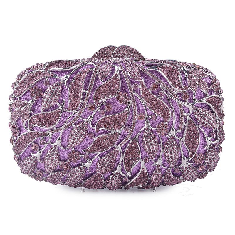 purple clutch bag