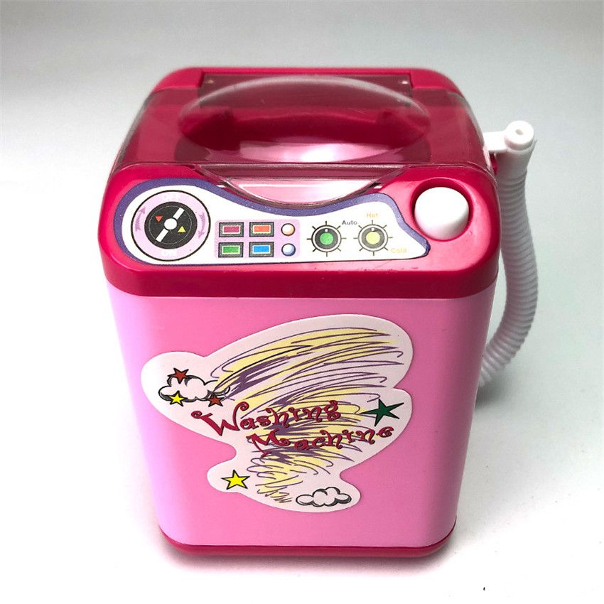 Mini Electric Washing Machine Dollhouse Toy Very Useful Wash Makeup Brushes rty 