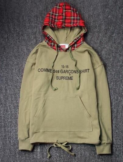 Supreme Comme Des Garcons Hooded Sweatshirt Olive Men s 41 OFF