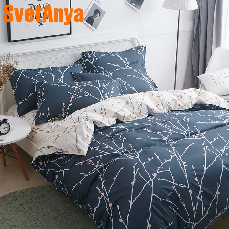 Svetanya Print Bedding Set Cheap Sheet Pillowcase Blanket Duvet