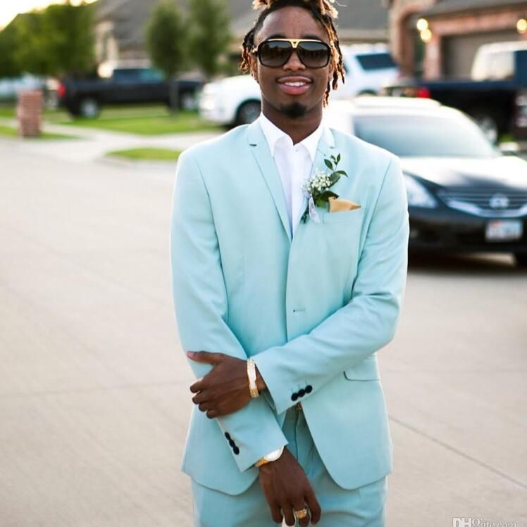 Traje verde agua hombre Clearance