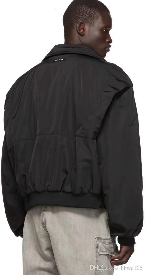 Fear Of God Sixth Collection Jacket Men Black Ski Bomber Jacket 