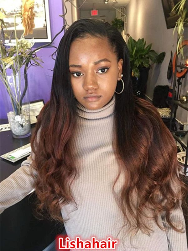 Best Quality Body Wave 1bt30 Ombre Black To Blonde Color Lace