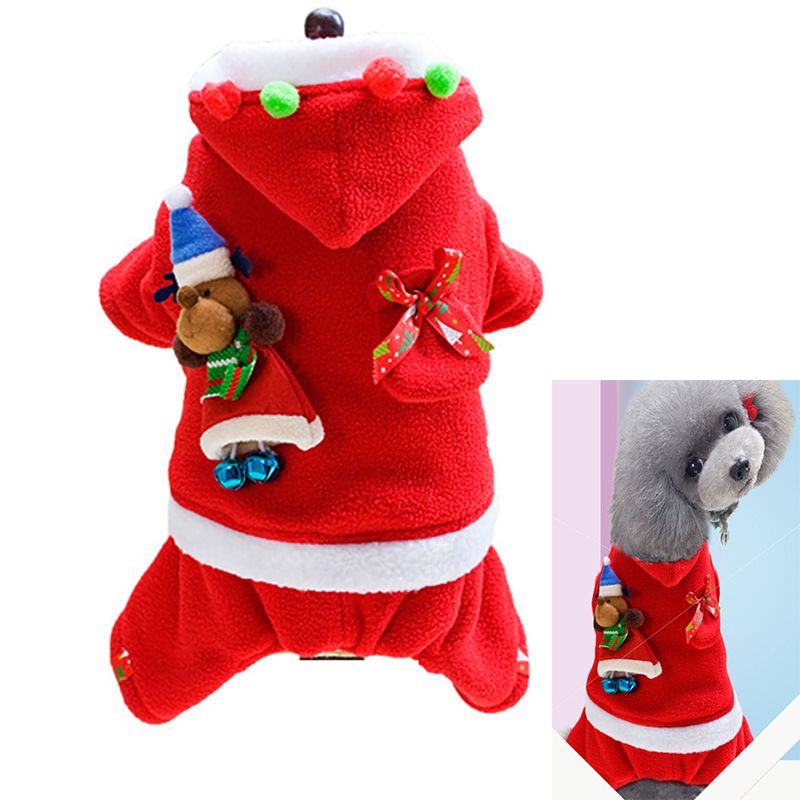 Pet Christmas Clothes Cats And Dogs Warm Small And Medium Fashion