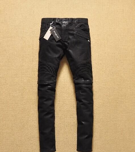 black waxed jeans mens