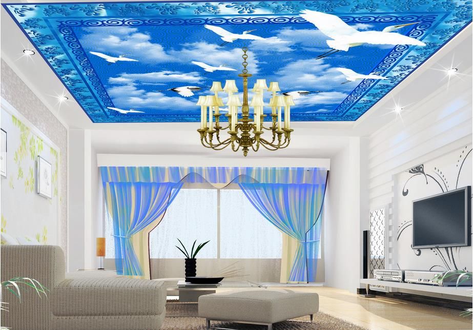 2019 Custom 3d Wallpaper Wall Painting Ceiling Decor Photo Landscape Living Room Bedroom Ceiling Mural Wallpaper Photo Wallpaper Photo Wallpaper Image