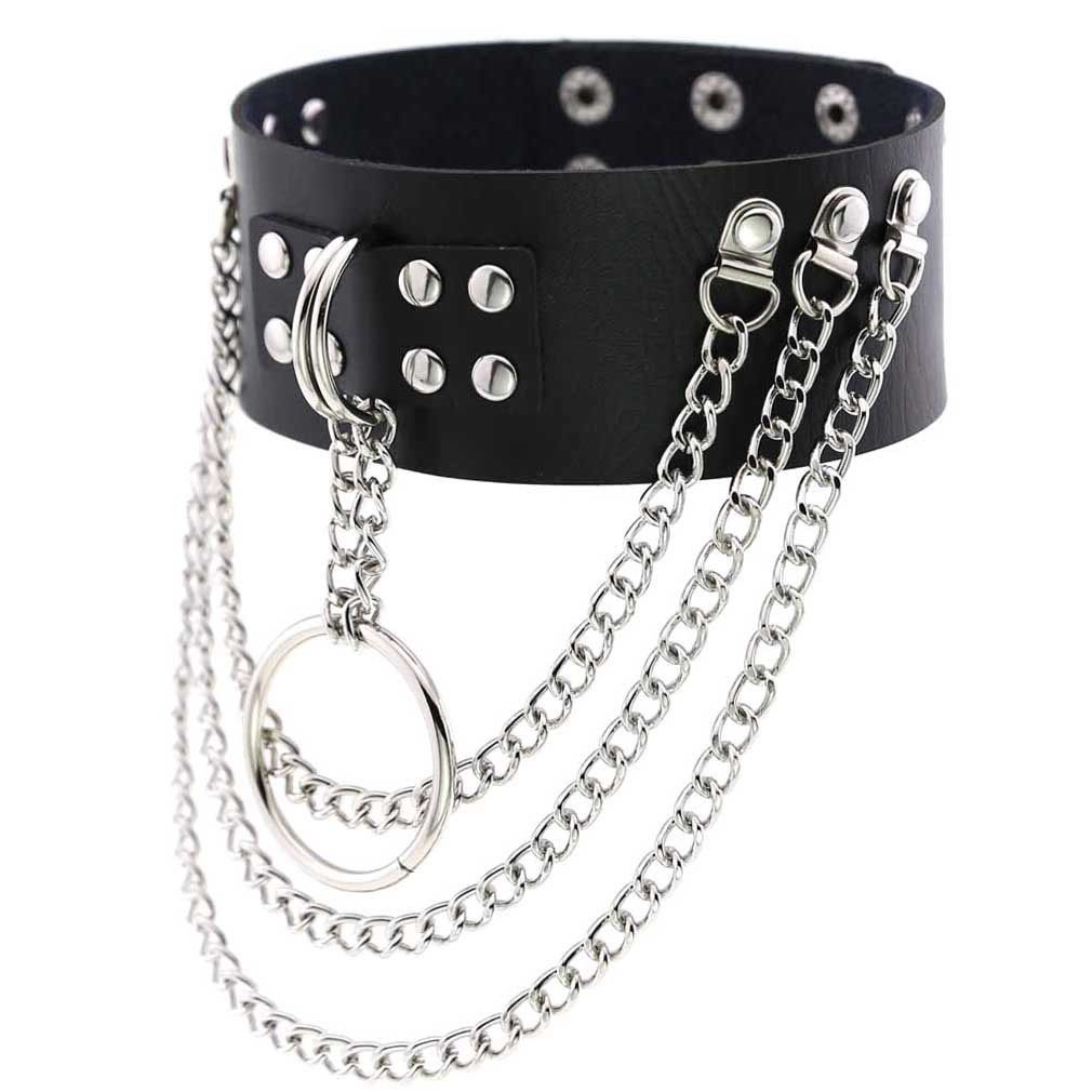 21 European And American Classic Punk Wind O Ring Chain Ring Neck Belt Fashion Trend Cortical Bondage Hoop Chain Collar Necklace Social Gatheri From Girlshop1 11 06 Dhgate Com