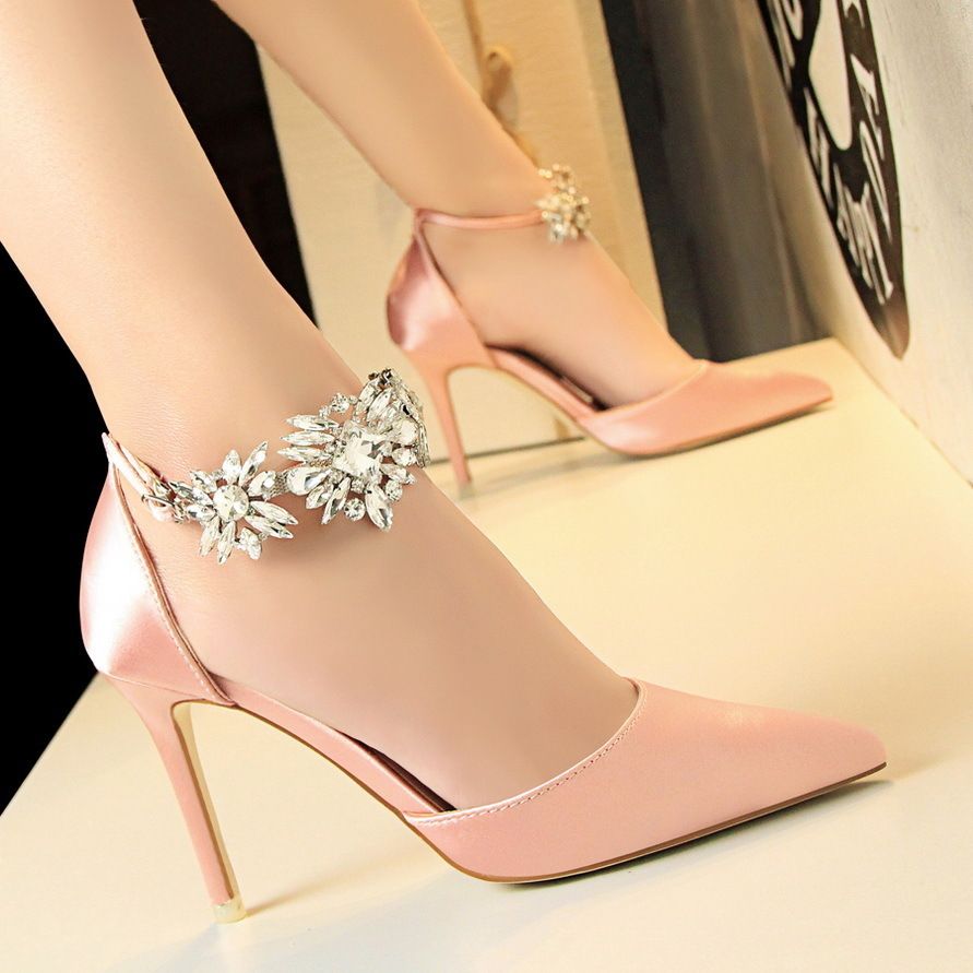 pink colour heels