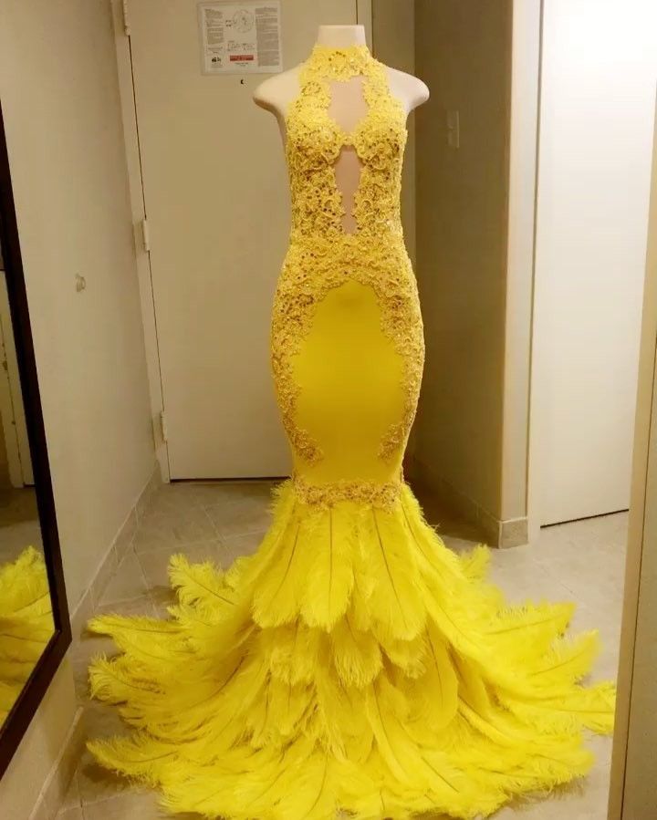 yellow 2019 prom dresses