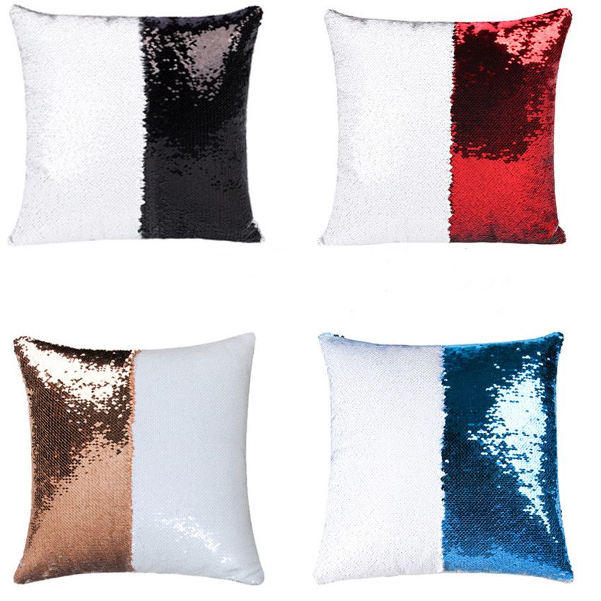 Sequin Mermaid Pillow Thermal Transfer Reversible Pillowcase Blank