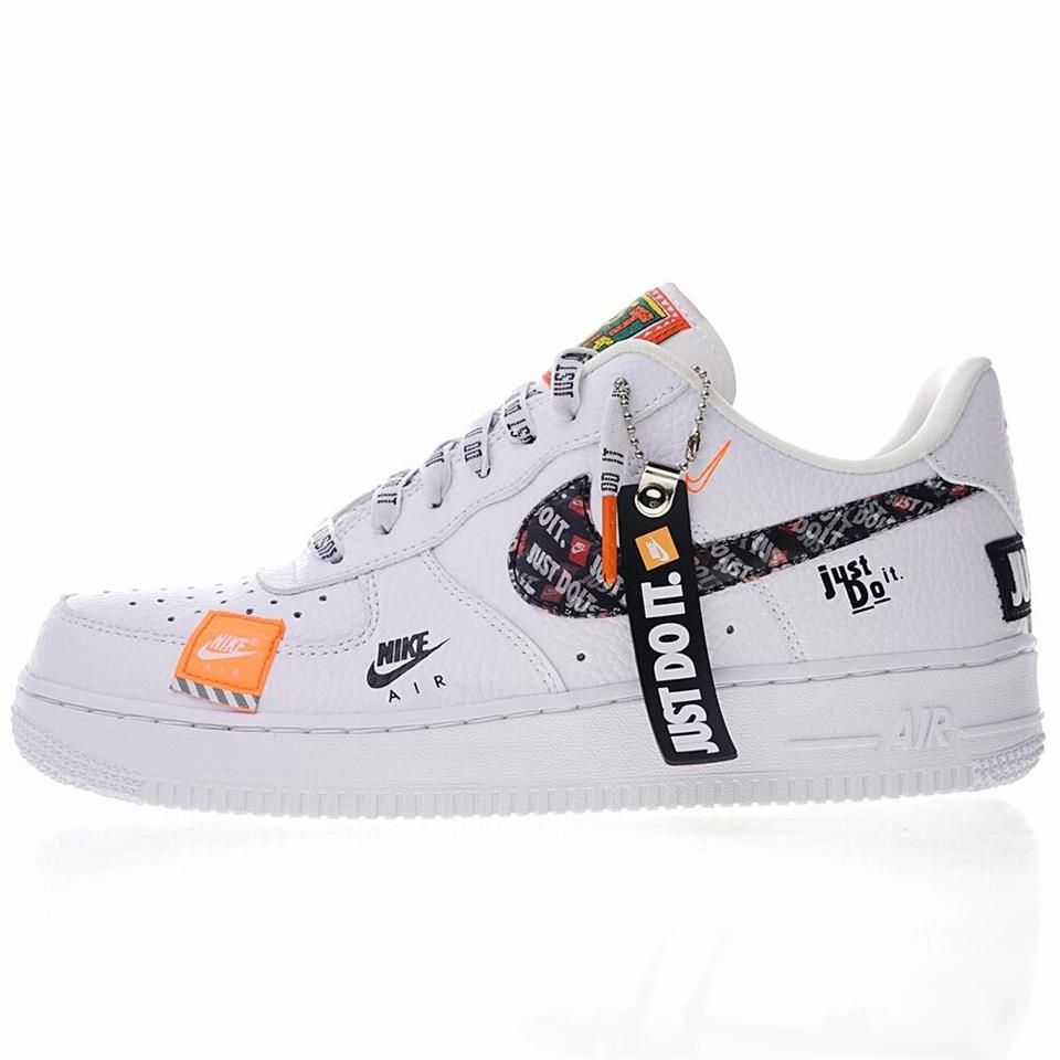 De calidad Nike Air Force 1 BAJA 07 RETRO Jst hacerlo JDI Naranja Negro