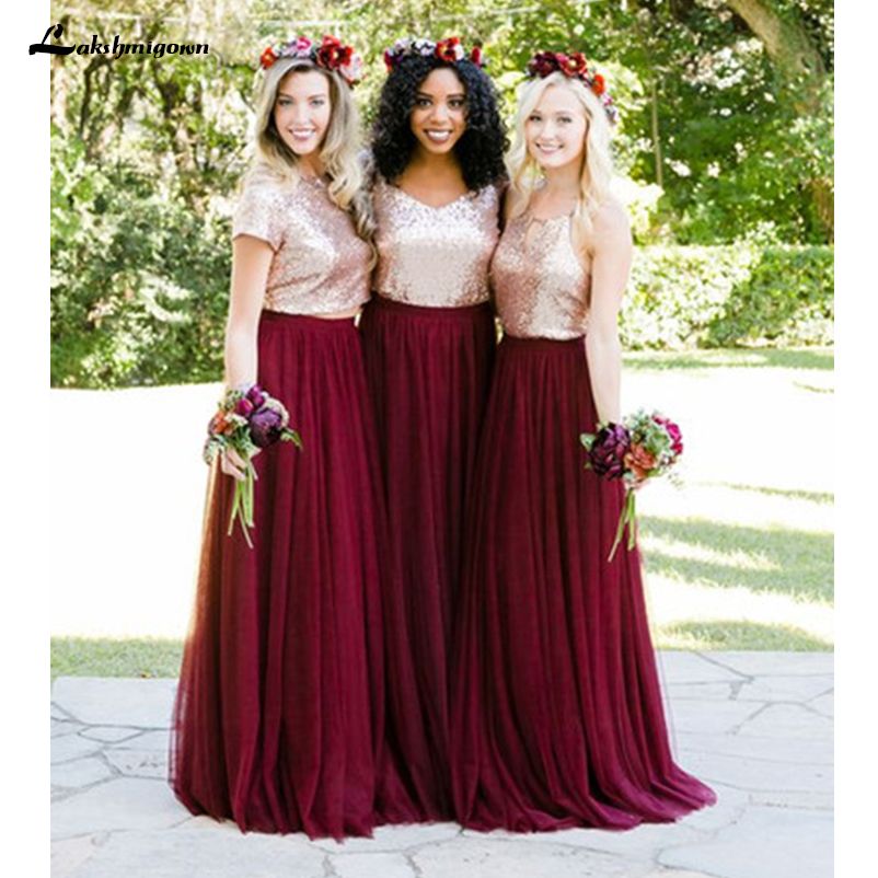 rose gold sequin junior bridesmaid dresses