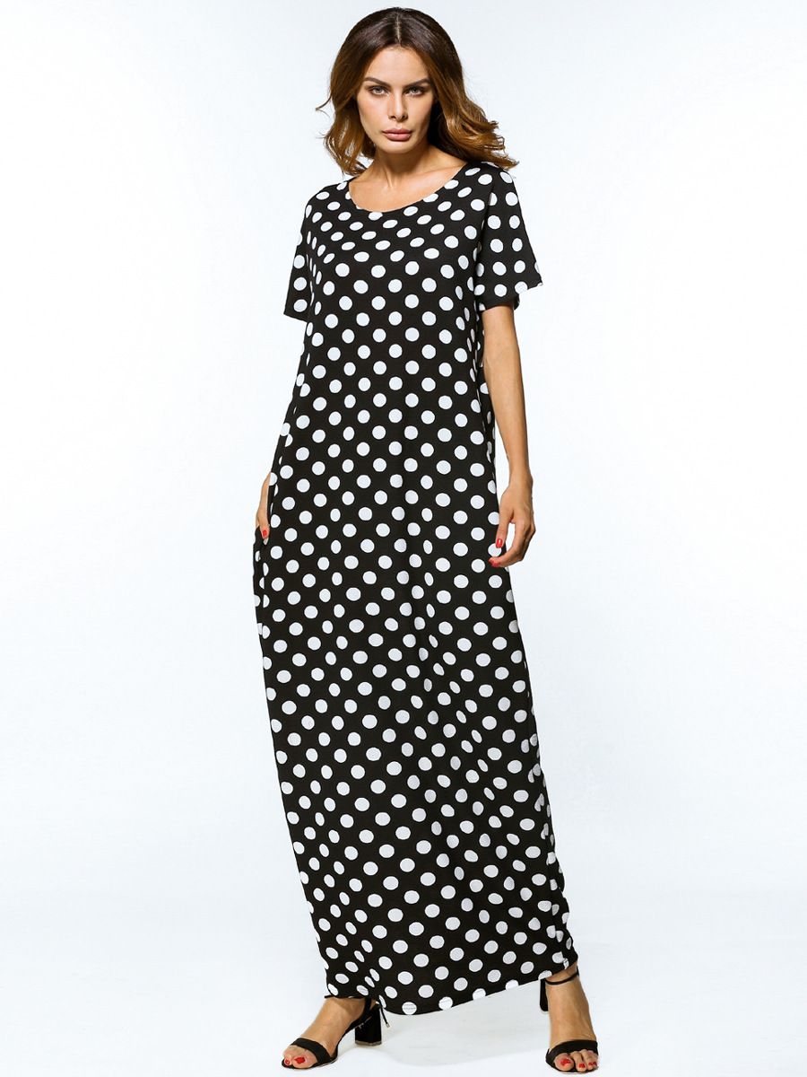 Compra 4XL 3XL 2XL XL L Ropa De Talla Grande Para Mujer Vestido De Talla  Grande Moda Lunares De Moda Vestido Largo Vestido Suelto Vestido De  Bolsillo Robe Barato | Entrega Rápida