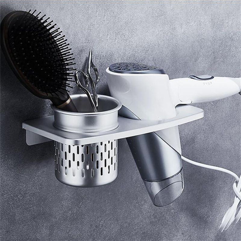 2020 Spiral Wall Mounted Hair Dryer Storage Organizer Rack Holder