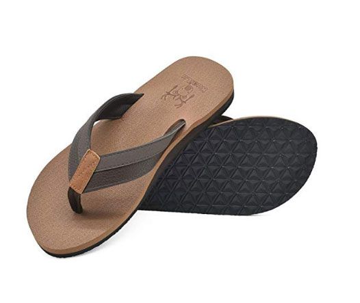 womens wide flip flops with arch support