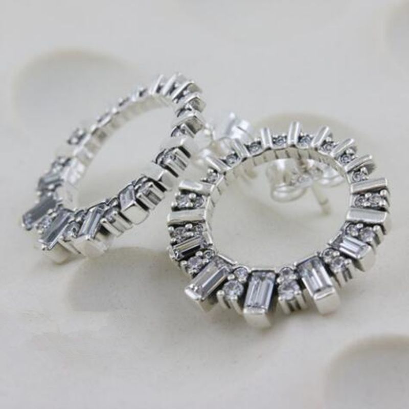 925 Sterling Argent Flocon de neige Boucles d/'oreilles Charme Zircone Cubique pour beauté femmes Bracelet Chaîne