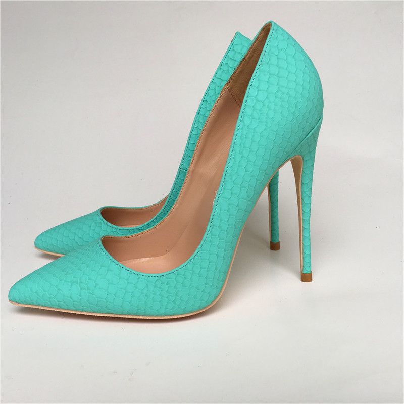 sapato salto verde
