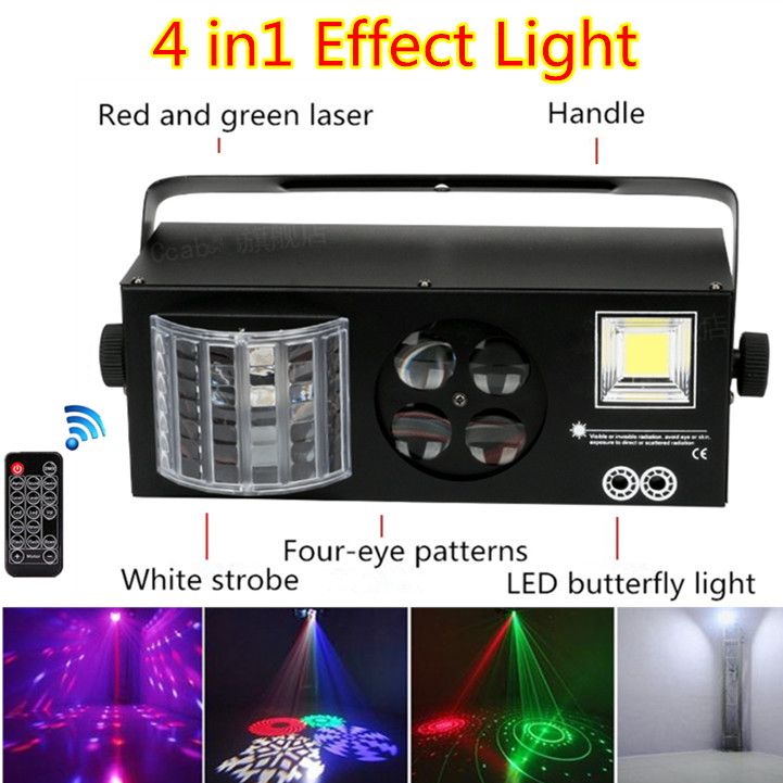 Party Lights Dj de Luz discoteca control remoto activado por sonido para escenario con proyector Decoraciones Regalo Cumpleaños Boda Con para Navidad Karaoke Bar Holiday Stage Luces discoteca