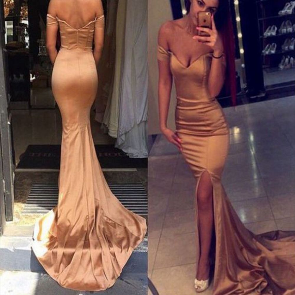 tight maxi dress with slit